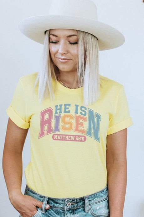 He Is Risen Colorful Tee | Wildberry Waves | white L | Arrow Women's Boutique