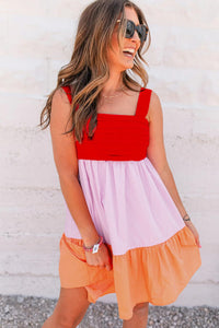 Multicolour Tri-color Tied Backless Fit Flare Dress | Arrow Boutique | | Arrow Women's Boutique