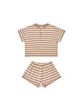 Load image into Gallery viewer, Summer Waffle Set | Clay Stripe Rylee &amp; Cru | Arrow Boutique | | Arrow Women&#39;s Boutique