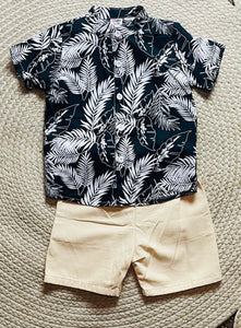 2pcs Toddler Boy Floral Print Collar Shirt & Shorts | Arrow Boutique | | Arrow Women's Boutique