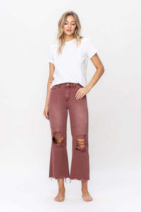 90's Vintage High Rise Crop Flare Jeans | VERVET by Flying Monkey | | Arrow Women's Boutique