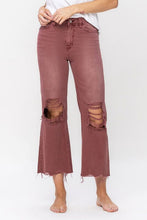Load image into Gallery viewer, 90&#39;s Vintage High Rise Crop Flare Jeans | VERVET by Flying Monkey | RUSSET BROWN 24 | Arrow Women&#39;s Boutique