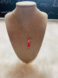 Alloy Metal (Gold) W/ Pink Love Pendant Necklace | Sheltr | | Arrow Women's Boutique