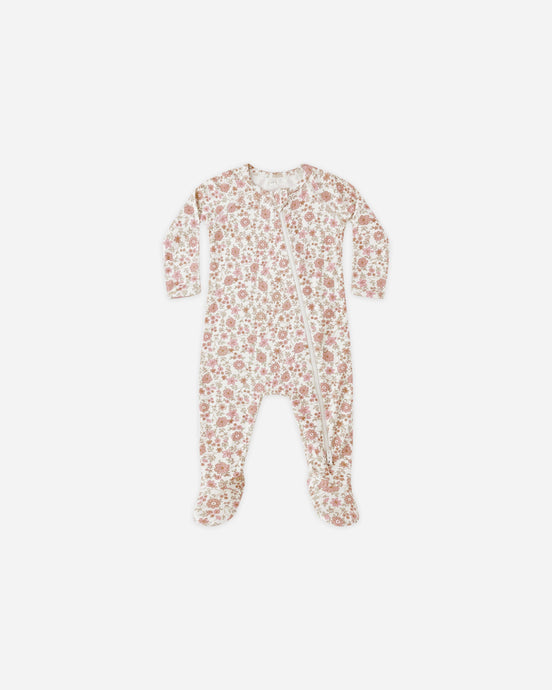 Bamboo Zip Footie | Bloom Quincy Mae | Quincy Mae | | Arrow Women's Boutique