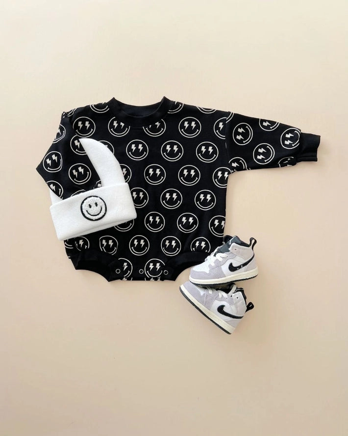 Bubble Romper | Electric Smiley | Lucky Panda Kids | | Arrow Women's Boutique