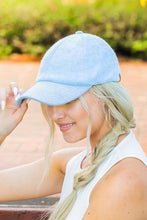 Load image into Gallery viewer, CC Terry Cloth Baseball Hat | Aili&#39;s Corner | Blue OneSize | Arrow Women&#39;s Boutique