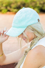 Load image into Gallery viewer, CC Terry Cloth Baseball Hat | Aili&#39;s Corner | Mint OneSize | Arrow Women&#39;s Boutique