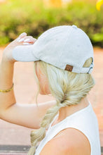 Load image into Gallery viewer, CC Terry Cloth Baseball Hat | Aili&#39;s Corner | Silver Gray OneSize | Arrow Women&#39;s Boutique