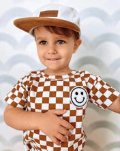 Load image into Gallery viewer, Checkered Smiley Set | Copper | Lucky Panda Kids | | Arrow Women&#39;s Boutique