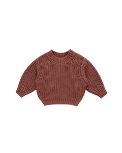 Chunky Knit Sweater | Cranberry Quincy Mae | Quincy Mae | | Arrow Women's Boutique