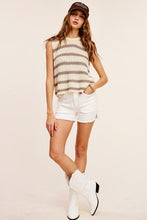 Load image into Gallery viewer, Chunky Stripe Sleeveless Sweater Top | La Miel | | Arrow Women&#39;s Boutique