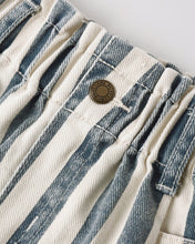 Load image into Gallery viewer, Denim Mini Skirt Navy Stripe Rylee &amp; Cru | Rylee &amp; Cru | | Arrow Women's Boutique