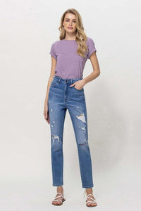 Distressed Mom Jeans | VERVET by Flying Monkey | | Arrow Women's Boutique
