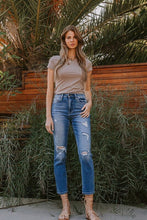 Load image into Gallery viewer, Distressed Mom Jeans | VERVET by Flying Monkey | SCRATCH 24 | Arrow Women&#39;s Boutique