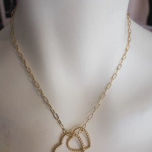 Double Floating Heart Link Necklace | Nette Road | | Arrow Women's Boutique