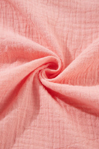 Flamingo Plus Size Solid Color Chest Pockets Crinkled Blouse | Arrow Boutique | | Arrow Women's Boutique