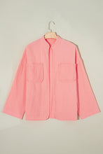 Load image into Gallery viewer, Flamingo Plus Size Solid Color Chest Pockets Crinkled Blouse | Arrow Boutique | | Arrow Women&#39;s Boutique