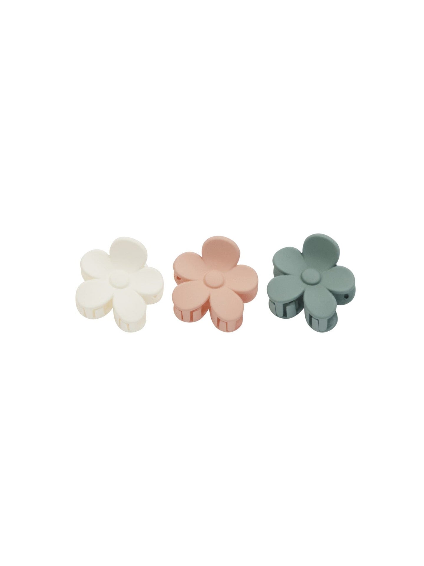 Flower Clip Set | Aqua, Ivory, Blush | Arrow Boutique | | Arrow Women's Boutique