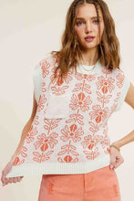 Load image into Gallery viewer, Flower Pattern Sleeveless Sweater Top | La Miel | | Arrow Women&#39;s Boutique