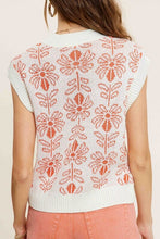 Load image into Gallery viewer, Flower Pattern Sleeveless Sweater Top | La Miel | | Arrow Women&#39;s Boutique
