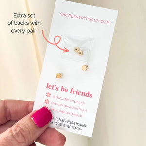Gold Butterfly Stud Earrings | Desert Peach | | Arrow Women's Boutique