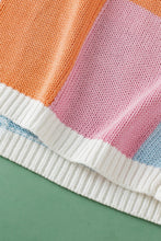 Load image into Gallery viewer, Grapefruit Orange Color Block Cap Sleeve Sweater | Arrow Boutique | | Arrow Women&#39;s Boutique