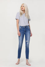 Load image into Gallery viewer, High Rise Ankle Skinny with Uneven Hem Detail | VERVET by Flying Monkey | | Arrow Women&#39;s Boutique