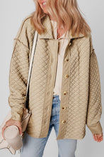 Load image into Gallery viewer, Jet Stream Solid Color Quilted Puffer Buttoned Shacket | Arrow Boutique | | Arrow Women&#39;s Boutique