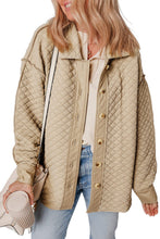 Load image into Gallery viewer, Jet Stream Solid Color Quilted Puffer Buttoned Shacket | Arrow Boutique | | Arrow Women&#39;s Boutique