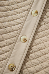 Jet Stream Solid Color Quilted Puffer Buttoned Shacket | Arrow Boutique | | Arrow Women's Boutique