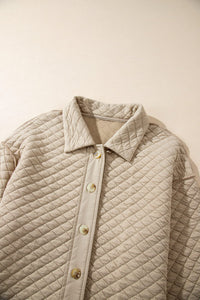 Jet Stream Solid Color Quilted Puffer Buttoned Shacket | Arrow Boutique | | Arrow Women's Boutique