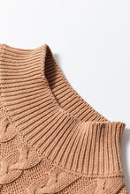 Load image into Gallery viewer, Light French Beige Solid Color Cable Knit High Neck Tank Top | Arrow Boutique | | Arrow Women&#39;s Boutique