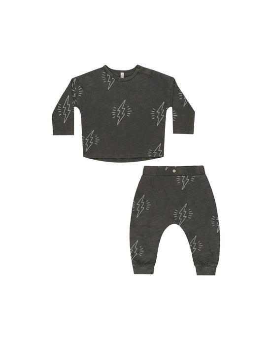 Long Sleeve Tee + Pant Set | Bolts Rylee & Cru | Rylee & Cru | | Arrow Women's Boutique