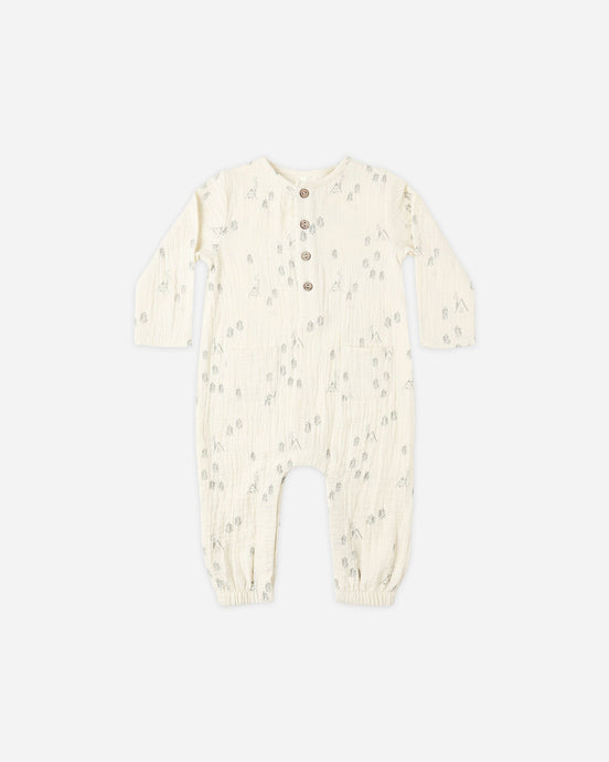 Long Sleeve Woven Jumpsuit | Woods Rylee & Cru | Rylee & Cru | | Arrow Women's Boutique