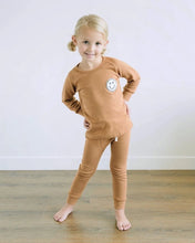 Load image into Gallery viewer, Lounge Set | Smiley Brown | Lucky Panda Kids | | Arrow Women&#39;s Boutique