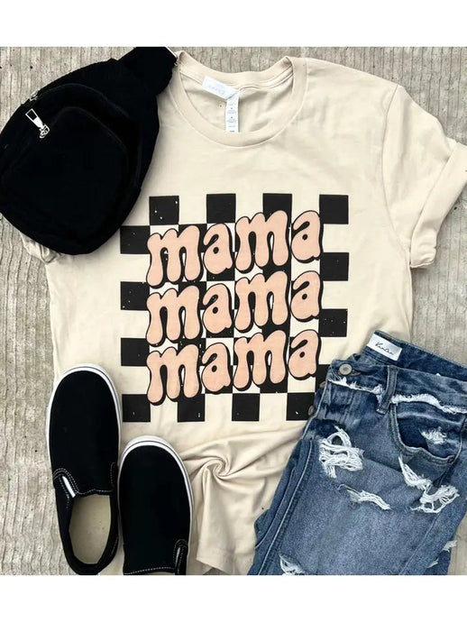 Mama Checkered Graphic | Knox + Nell | | Arrow Women's Boutique
