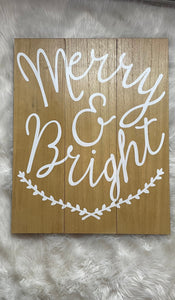 Merry & Bright Sign | Arrow Boutique | | Arrow Women's Boutique