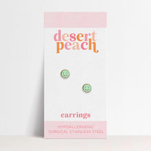 Load image into Gallery viewer, Mint Smiley Stud Earrings | Desert Peach | | Arrow Women&#39;s Boutique
