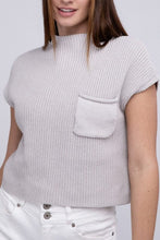 Load image into Gallery viewer, Mock Neck Short Sleeve Cropped Sweater | ZENANA | BONE S | Arrow Women&#39;s Boutique