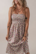 Load image into Gallery viewer, Multicolour Bohemian Ditsy Floral Smocked Fit Flare Sundress | Arrow Boutique | | Arrow Women&#39;s Boutique