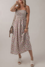 Load image into Gallery viewer, Multicolour Bohemian Ditsy Floral Smocked Fit Flare Sundress | Arrow Boutique | | Arrow Women&#39;s Boutique