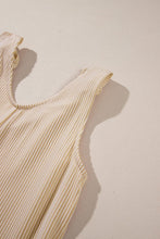 Load image into Gallery viewer, Parchment Corded Tie Straps V Neck Wide Leg Jumpsuit | Arrow Boutique | | Arrow Women&#39;s Boutique