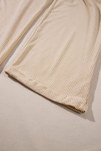 Load image into Gallery viewer, Parchment Corded Tie Straps V Neck Wide Leg Jumpsuit | Arrow Boutique | | Arrow Women&#39;s Boutique