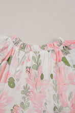 Load image into Gallery viewer, Pink Floral Contrast Edge Layered Short Sleeve Mini Dress | Arrow Boutique | | Arrow Women&#39;s Boutique