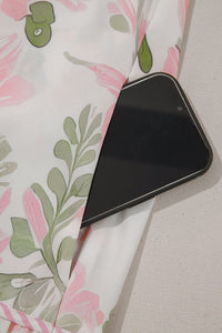 Pink Floral Contrast Edge Layered Short Sleeve Mini Dress | Arrow Boutique | | Arrow Women's Boutique