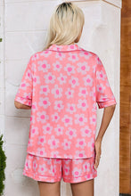 Load image into Gallery viewer, Pink Flower Print Short Sleeve Shirt Pajamas Set | Arrow Boutique | | Arrow Women&#39;s Boutique