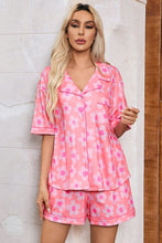 Load image into Gallery viewer, Pink Flower Print Short Sleeve Shirt Pajamas Set | Arrow Boutique | | Arrow Women&#39;s Boutique