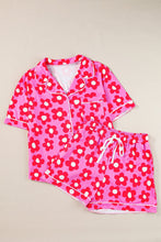 Load image into Gallery viewer, Pink Flower Print Short Sleeve Shirt Pajamas Set | Arrow Boutique | | Arrow Women&#39;s Boutique