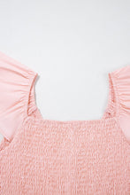 Load image into Gallery viewer, Pink V Neck Flutter Sleeve Smocked Bodice High Waist Ruffle Maxi Dress | Arrow Boutique | | Arrow Women&#39;s Boutique