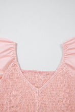 Load image into Gallery viewer, Pink V Neck Flutter Sleeve Smocked Bodice High Waist Ruffle Maxi Dress | Arrow Boutique | | Arrow Women&#39;s Boutique